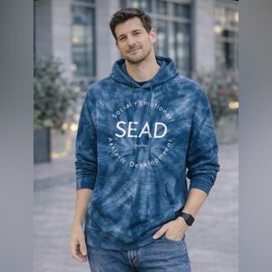 SEAD Sports casual men’s Tie-Dye Hoodie M size